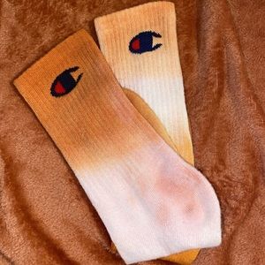 Champion custom dip dyed socks!